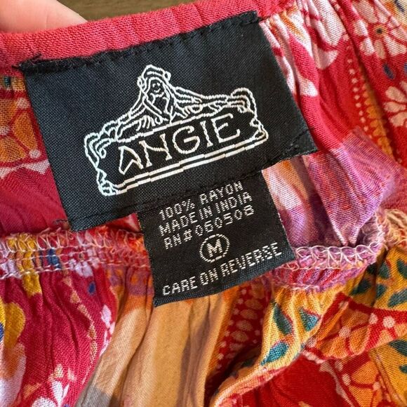 Angie Women’s Patchwork Keyhole Back Tiered Midi Dress - Picture 3 of 6